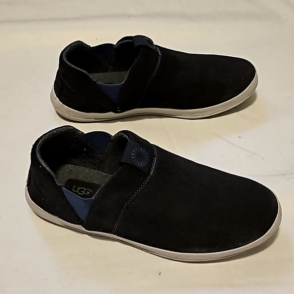 UGG Mens Hanz Blue Suede Slippers Size 10 - Picture 2 of 13